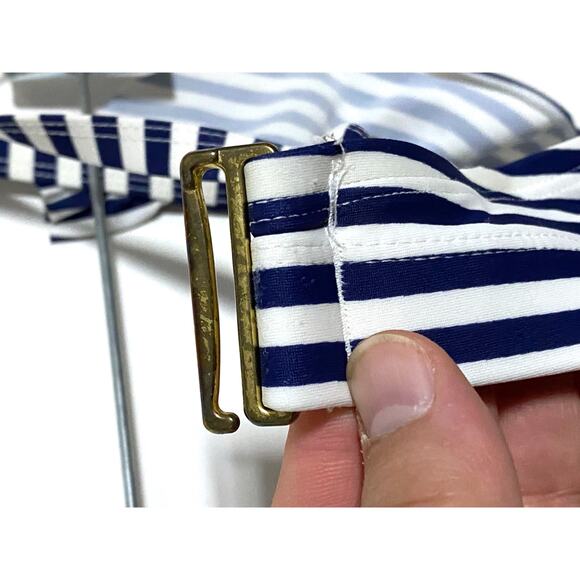 Vineyard Vines for Target Bikini Top Ruffle White Blue Striped Nautical Women 1X - Picture 5 of 8